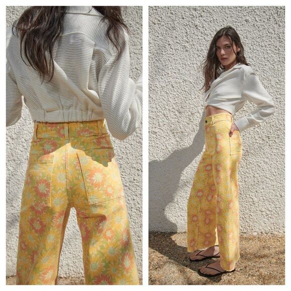 ZARA SUNFLOWER MARINE DENIM JEANS - Picture 10 of 15